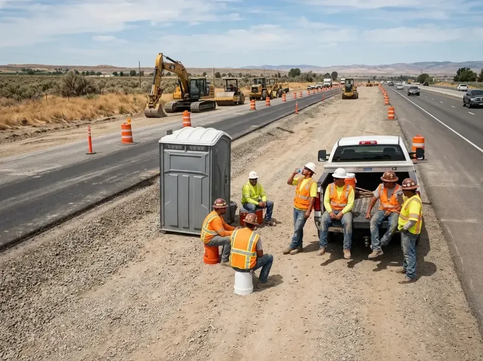 highway-road-construction-crew-007 — frequently asked questions, Porta Potty and Restroom Rentals in Creswell, OR